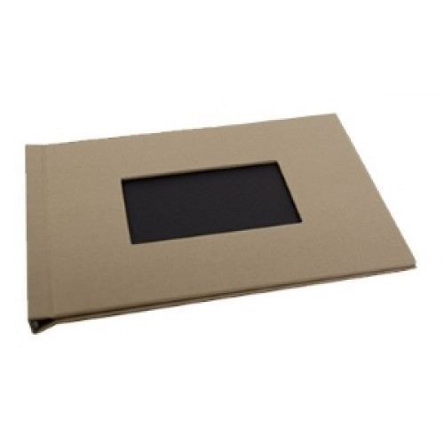 Fotospeed easybook 10"x8" Landscape Taupe Cloth, with window