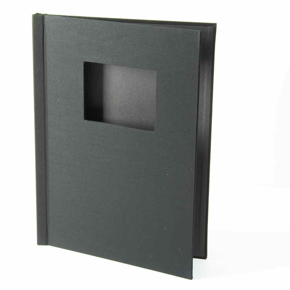 Fotospeed easybook A4 Portrait Black Leather, with window