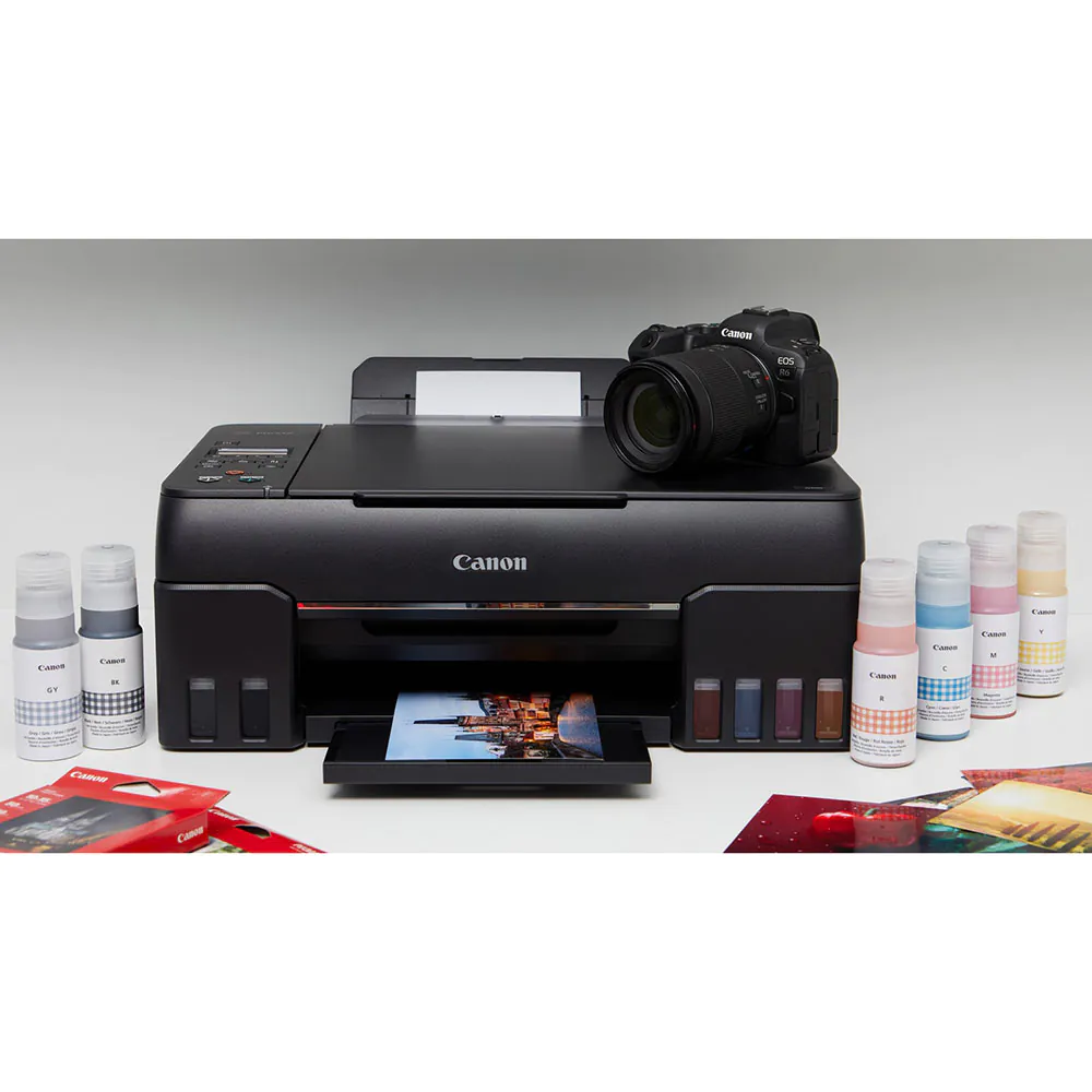 Canon PIXMA G640 Wireless 3-in-1 Refillable MegaTank Inkjet Photo Printer Copy Scan 4800 X 1200 Dpi 3 9 Ipm Print Speed Up To 100 Sheets Rear Feed Capacity 2 Line Lcd Display Black 4620c009