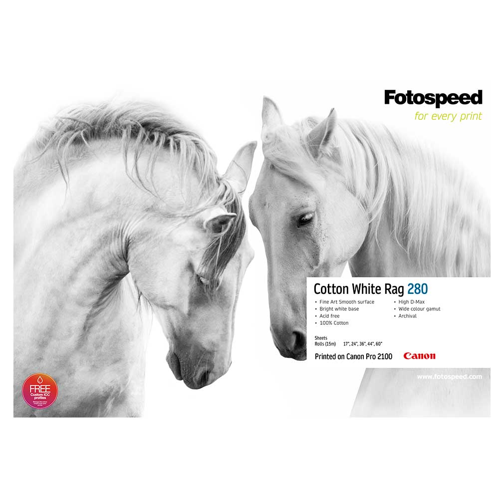 Fotospeed Cotton White Rag 280