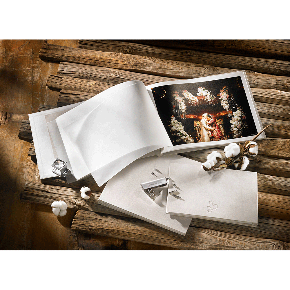 Hahnemühle Linen Album Cover Set "Light Sand Grey" 12"x12"