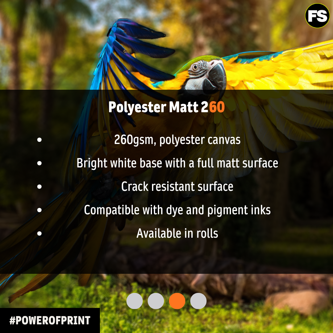 Polyester Matt Canvas 260 roll