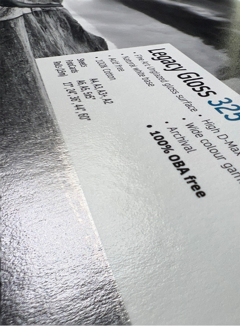 Legacy Gloss 325 paper